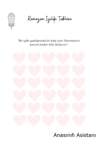 Ramazan İyilik Tablosu