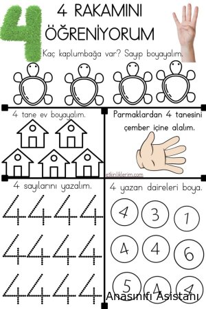 4 Rakamını Öğreniyorum