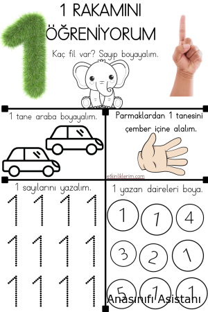 1 Rakamını Öğreniyorum