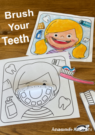 Diş Fırçalama Öğreniyorum: Ağız ve Diş Sağlığı Kes Yapıştır Etkinliği